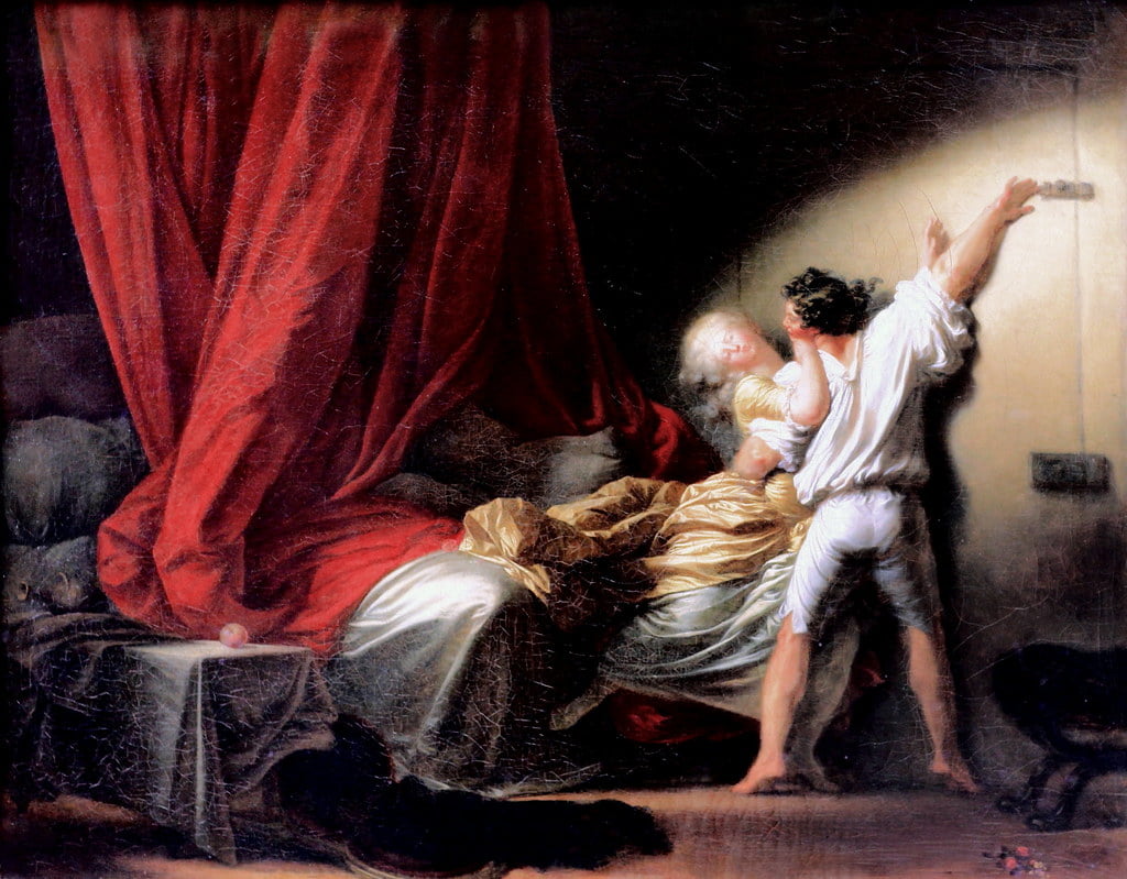 Jean Honor? Fragonard. 1732-1806. Paris. Le Verrou. vers 1777. Paris. Louvre.
