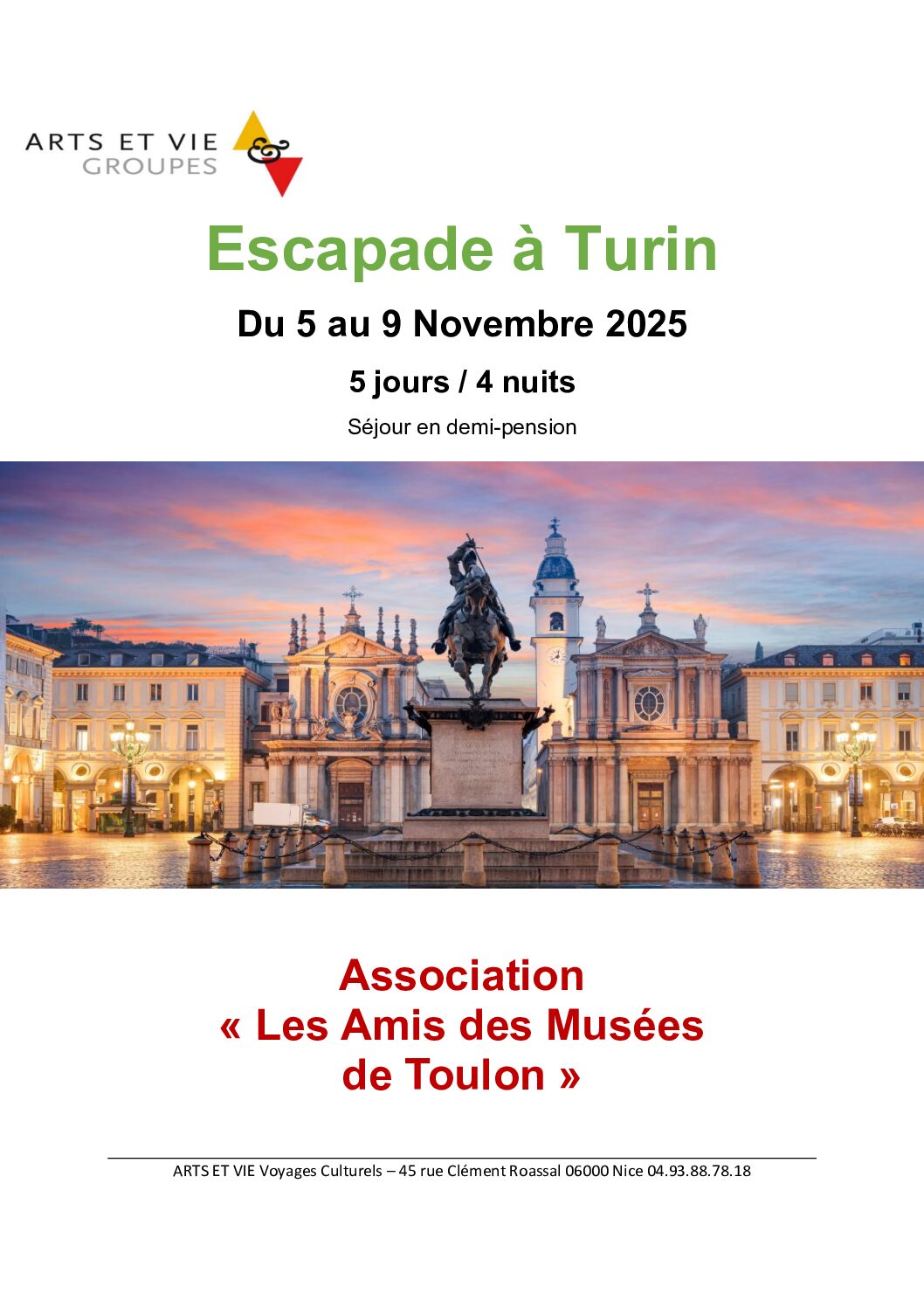 Programme Turin du 5 au 9 Novembre 2025