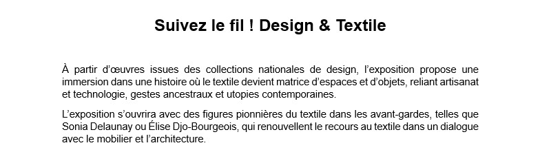design et textile presentation