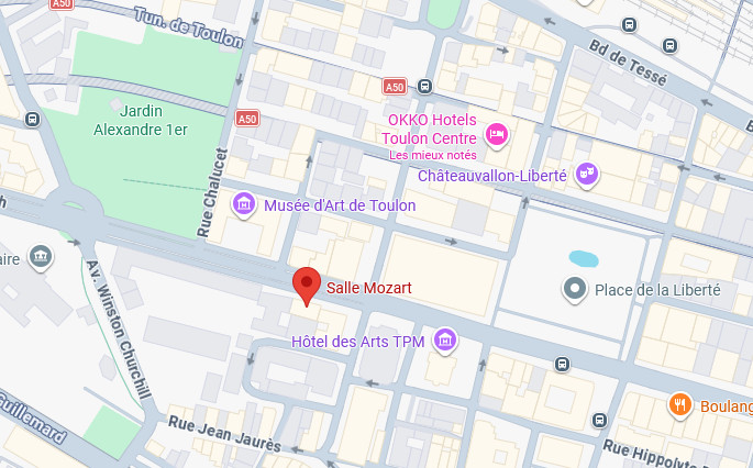Plan d’accès aux salles Mozart et Porquerolles
